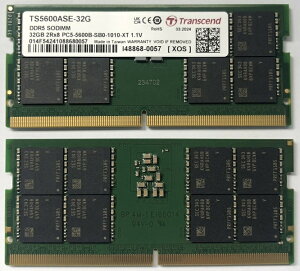 Transecend gZh 32GB DDR5 5600 SO-DIMM 2Rx8 2Gx8 CL46 1.1V TS5600ASE-32G