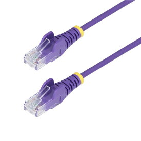 StarTech.com CAT6 LANケーブル/スリム/3m/パープル/10Gb/100W PoE/スナッグレス/より線/フルーク試験済 N6PAT300CMPLS