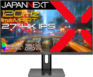 JAPANNEXT WplNXg 4K27^Q[~Oj^[(IPS/120Hz/DP/HDMIx2/Type-C65Wd/Xs[J[/2Nۏ) JN-IPS27G120U-HSPC6 Piŵ݉iꏤiłΕwj NWbgJ[h 