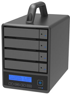 RAIDON TECHNOLOGY 4Bay USB Type-C OtXg[W with PD+DP @\ Pl with USB C-A & C-CP[u(ubN) SR4-BA31+-B