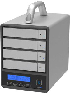 RAIDON TECHNOLOGY 4Bay USB Type-C OtXg[W with PD + DP @\ Pl with USB C-A & C-CP[u(Vo[) SR4-BA31+
