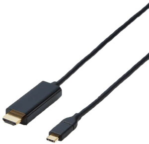 ELECOM GR fϊP[u/USB Type-C-HDMI/~[OΉ/60Hz/1.0m/ubN CAC-CHDMI10BK3