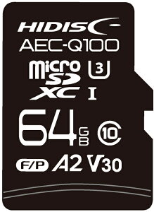 C AEC-Q100Ή HIDISC ԍڗprV30 U3XybN microSDXCJ[h 64GB HDAMMSD064GTL