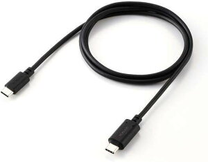 ELECOM GR USB Type-C to USB Type-CP[u/E}Olbg/ő60W/u[J[/1.0m/ubN MPA-CCMA10BK