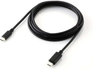 ELECOM GR USB Type-C to USB Type-CP[u/E}Olbg/ő60W/u[J[/2.0m/ubN MPA-CCMA20BK