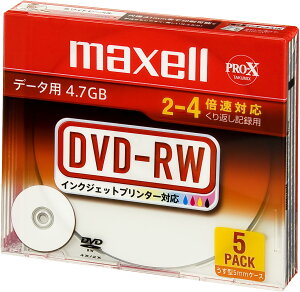 maxell }NZ f[^pDVD-RW 4{ 4.7GB 15mmvP[X5pbN vgzCg DRW47PWC.S1P5S A
