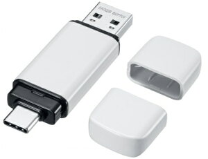 サンワサプライ USBメモリ Type C-A両対応 64GB USB 5Gbps USB3.2 Gen1 デュアルコネクタ PC スマホ対応 UFD-5TC64GW