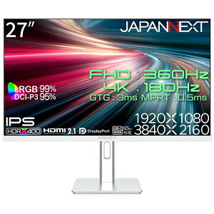 JAPANNEXT �W���p���l�N�X�g IPS�p�l���̗p 4K�Ή�27�^�t���f�B�X�v���C �Q�[�~���O 180Hz 2�N�ۏ� JN-IPS27G1836UF-HSPC6 �P�i�w���̂݉i���ꏤ�i�ł���Ε����w���j �N���W�b�g�J�[�h ���������