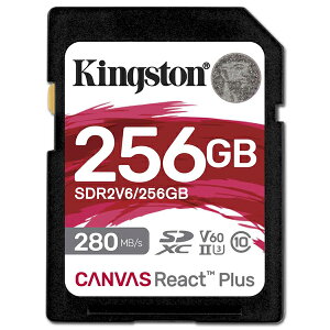 Kingston LOXg Canvas React Plus V60 SD J[h 256GB SDR2V6/256GB