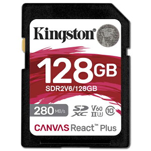 Kingston LOXg Canvas React Plus V60 SD J[h 128GB SDR2V6/128GB