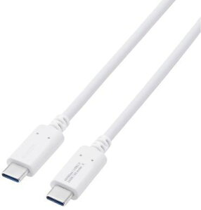 ELECOM �G���R�� USB Type-C to USB Type-C�P�[�u��/�X�^���_�[�h/�ő�240W/1.5m/�z���C�g MPA-CCPE15WH