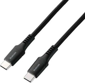 ELECOM �G���R�� USB Type-C to USB Type-C�P�[�u��/���ϋv/�ő�240W/1.0m/�u���b�N MPA-CCPES10BK