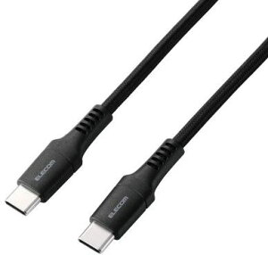 ELECOM �G���R�� USB Type-C to USB Type-C�P�[�u��/���ϋv/�ő�240W/1.5m/�u���b�N MPA-CCPES15BK