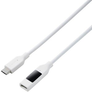 ELECOM �G���R�� USB Type-C to Type-C�����P�[�u��/�d�̓f�B�X�v���C�t/USB PD�Ή�/�ő�240W/1.0m/�z���C�g MPA-CCWE10WH
