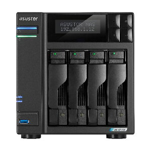 ASUSTOR �A�T�X�^�[ Lockerstor 4 Gen2+ �f���A��5Gb�C�[�T�l�b�g�AM.2 SSD�X���b�g4��� NAS�E4�x�C���� AS6704T V2