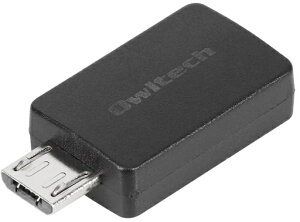Owltech �I�E���e�b�N �ϊ��A�_�v�^/USB Type-C���X to USB micro�I�X/3A/�}���[�d/�f�[�^�]��/�u���b�N