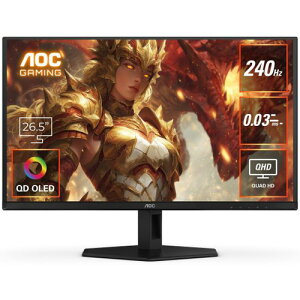 AOC QD-OLED�p�l���̗p WQHD�Ή�26.5�^�Q�[�~���O�t���f�B�X�v���C �L�@EL Q27G40ZDF/11 �P�i�w���̂݉i���ꏤ�i�ł���Ε����w���j �N���W�b�g�J�[�h ����������ς̂�