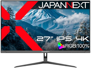 JAPANNEXT �W���p���l�N�X�g IPS�p�l���̗p 4K�Ή� 27�^�t���f�B�X�v���C/HDMI×2�ADP×1/�u���b�N/�X�s�[�J�[/2�N�ۏ� JN-IPS27U