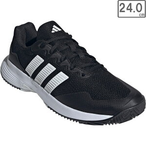 adidas �A�f�B�_�X �y�����Y�z�Q�[���R�[�g 2 �e�j�X / Gamecourt 2 Tennis KI0780 �y24.0cm�z �y�R�A�u���b�N/�t�b�g�E�F�A�z���C�g/�V���o�[���^���b�N�z