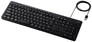 ELECOM �G���R�� �L�[�{�[�h/�L��/�É�/�t���T�C�Y/�����u������/�u���b�N TK-QT11FUMBK