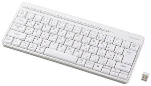 ELECOM �G���R�� �L�[�{�[�h/����2.4GHz/�É�/�~�j�T�C�Y/�����u������/�z���C�g TK-QT11MDMWH