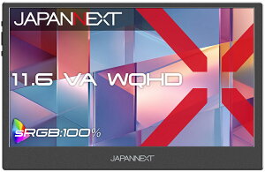 JAPANNEXT �W���p���l�N�X�g WQHD�Ή� 11.6�^�t���f�B�X�v���C/miniHDMI×1�AUSB-C×2/�u���b�N/�X�s�[�J�[/2�N�ۏ� JN-MD-V116Q