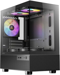Antec �A���e�b�N Micro-ATX�Ή��~�j�^���[PC�P�[�X RGB�t�@��5�W������ �u���b�N CX200M RGB Elite