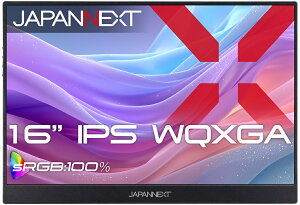 JAPANNEXT �W���p���l�N�X�g WQXGA�Ή� 16�^�t���f�B�X�v���C/miniHDMI×1�AUSB-C×2/�u���b�N/�X�s�[�J�[/2�N�ۏ� JN-MD-IPS16WX