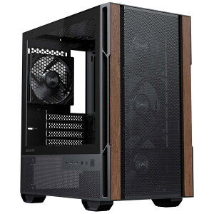 Okinos Micro-ATX�Ή��~�h���^���[PC�P�[�X �t�@��4�W������ �u���b�N Cypress 3 Wood