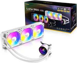 Antec �A���e�b�N ARGB LED�t�@�����ڐ����̌^���j�b�g �z���C�g Luna 360 ARGB White