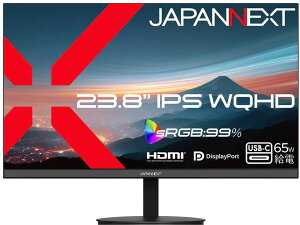 JAPANNEXT �W���p���l�N�X�g WQHD�Ή� 23.8�^�t���f�B�X�v���C/HDMI×1�ADP×1�AUSB-C×1/�u���b�N/�X�s�[�J�[�L/2�N�ۏ� JN-IPS238Q-C6 �P�i�w���̂݉i���ꏤ�i�ł���Ε����w���j �N���W�b�g�J�[�h 