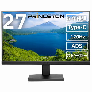 Princeton �v�����X�g�� �t��HD�Ή� 27�^�t���f�B�X�v���C 120Hz ADS Type-C HDMI DisplayPort 5�N�ۏ� �u���b�N PTF-B272W-BK