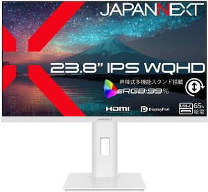 JAPANNEXT �W���p���l�N�X�g WQHD�Ή� 23.8�^�t���f�B�X�v���C/HDMI�ADP�AUSB-C JN-IPS238Q-HSPC6-W