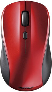 BUFFALO �o�b�t�@���[ Bluetooth�}�E�X BlueLED 3�{�^�� �É� ���b�h BSMBB110RD
