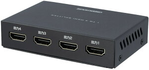 GREEN HOUSE �O���[���n�E�X HDMI�X�v���b�^ 4K2K 4�|�[�g ���^�� �u���b�N GH-HSPK4-BK