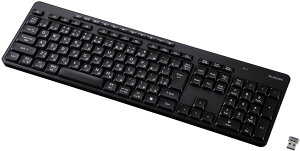 ELECOM �G���R�� �L�[�{�[�h/����2.4GHz/Bluetooth/�É�/�t���T�C�Y/�����u������/�u���b�N TK-QT11FMMBK