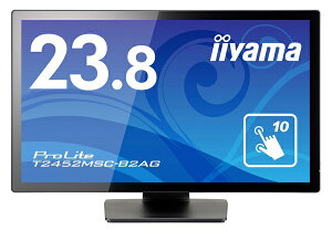 iiyama �юR �t��HD 23.8�^�Ód�e�ʕ����^�b�`�p�l���f�B�X�v���C/�u���b�N/�X�s�[�J�[/IPS/���~/3�N�ۏ� T2452MSC-B2AG
