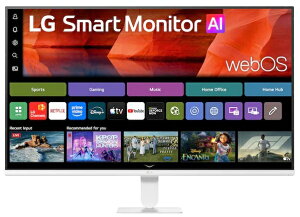 LG Electronics Japan �t��HD�Ή� 31.5�^�X�}�[�g���j�^�[ Smart Monitor AI/120Hz/VA/Wi-Fi 5/Bluetooth/�X�s�[�J�[ 32U501SB-W