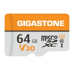 Gigastone microSDXC�J�[�h 64GB SD�J�[�h�P�[�X�t�� UHS-I U1 V30 Class10�X�y�b�N GJMX-64GV3R