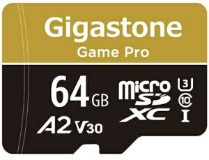 Gigastone Game Pro�V���[�Y microSDXC�J�[�h 64GB Class10 UHS-I U3 V30 A2 �A�_�v�^�t GJMX-64GBA2V30