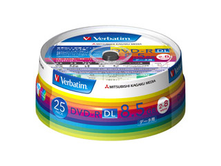 データ用DVD-R DL Verbatim バーベイタム 8.5GB スピンドルケース ブランド激安セール会場 メーカー直送 2-8倍速対応 25枚 DHR85HP25V1