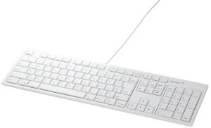BUFFALO �o�b�t�@���[ BSKBM01WH �t���L�[�{�[�h USB�ڑ� �p���^�O���t Mac���f�� �z���C�g