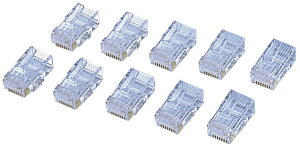 ELECOM �G���R�� CAT6�pRJ�R�l�N�^(10�Z�b�g) LD-6RJ45T10