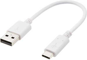 ELECOM �G���R�� �X�}�[�g�t�H���pUSB�P�[�u��/USB(A-C)/�F�ؕi/0.15m/�z���C�g MPA-AC01NWH