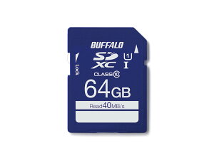 BUFFALO �o�b�t�@���[ SDXC�������[�J�[�h 64GB Class10/�N���X10 UHS-I�iClass1�j�Ή� RSDC-064GU1S