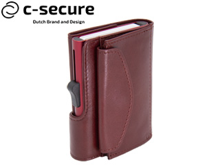 C-secure セキュア c-secure カードケースホルダーXL ミニ財布 レッド(RE)のサムネイル