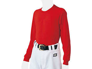 野球を中心に様々なスポーツでも着用できます ZETT ゼット 野球 新作製品、世界最高品質人気! 少年 BO8810J-6400 新作続 長袖クルーネック レッド 140cm ライトフィットアンダーシャツ
