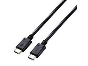 ELECOM �G���R�� �y3�Z�b�g�z �G���R�� USB2.0�P�[�u��(�F�ؕi�AUSB Type-C(TM) to USB Type-C(TM)) U2C-CC5PC10NBKX3