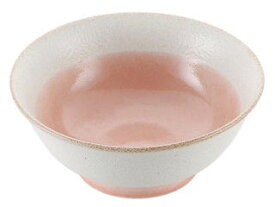 磁器　中華食器　釉彩ピンク　高台丼　6．5寸