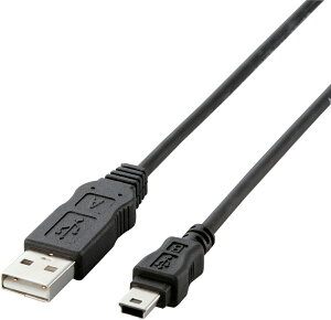 ELECOM �G���R�� EU RoHS�w�ߏ���USB2.0�P�[�u��(A:�~�jB) 2.0m�u���b�N USB-ECOM520